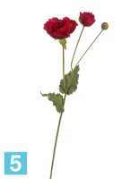 Искусственный цветок для декора Мак красный ветка большая TREEZ Collection в #REGION_NAME_DECLINE_PP#