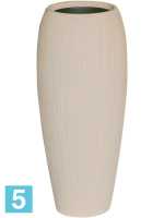 Кашпо Polystone coated plain emperor natural, со вставкой d-39 h-90 см