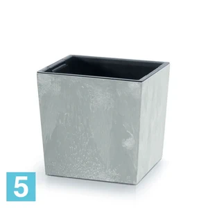 Кашпо Prosperplast URBI SQUARE Low Beton Effect, бетон 29,5-l, 29,5-w, 29-h