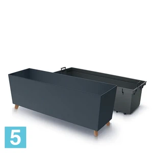 Кашпо Prosperplast URBI CASE N, антрацит 77-l, 23,5-w, 30-h