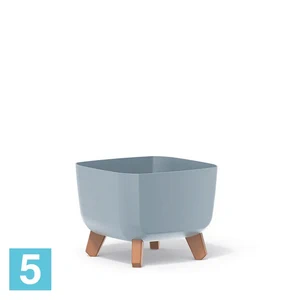 Кашпо Prosperplast GRACIA Square, серое 24-l, 24-w, 18,7-h