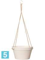 Кашпо подвесное Fibrics bamboo basket, белое (per 6 pcs.) d-25 h-14 см в #REGION_NAME_DECLINE_PP#