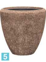 Кашпо Polystone rough couple, каменное, со вставкой d-40 h-40 см