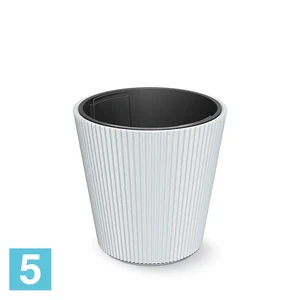 Кашпо Prosperplast MILLY конус, белое 34,9-d, 35,5-h