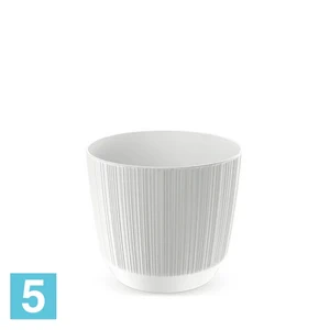Кашпо Prosperplast RYFO, белое 19,5-d, 17-h