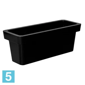 Кашпо прямоугольное Ola Dom LOFT, антрацит 80-l, 30-w, 30-h