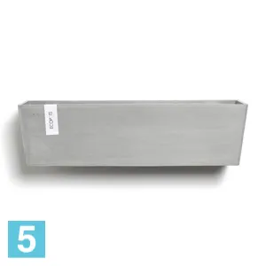 Кашпо настенное Ecopots Manhattan L, светло-серое 55-l, 15-w, 15-h