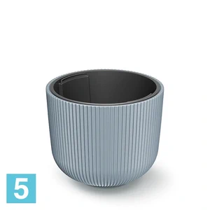 Кашпо Prosperplast MILLY круглое, серое 34,9-d, 29-h