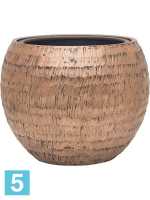 Кашпо Opus hammered, шар, золотое, со вставкой d-40 h-32 см