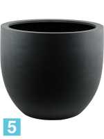 Кашпо Argento new egg pot, черное d-55 h-46 см