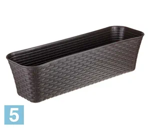 Балконный ящик IDEA РОТАНГ, коричневый 57,5-l, 18-w, 16-h