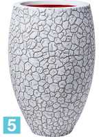 Кашпо Capi nature clay nl vase elegant deluxe, слоновая кость d-45 h-72 см