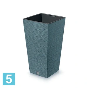 Кашпо Prosperplast FURU Square, скандинавский синий 29,5-l, 29,5-w, 55-h