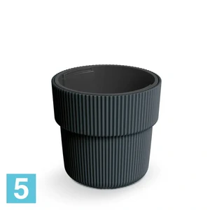 Кашпо Prosperplast MILLY, антрацит 39-d, 37-h