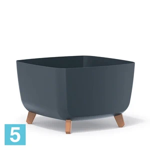 Кашпо Prosperplast GRACIA Square, антрацит 39-l, 39-w, 27-h