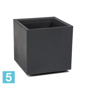 Кашпо на колесиках Lamela KARO Eco Recycled Beton, антрацит 40-l, 40-w, 40-h