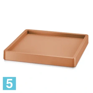 Подставка на колесах Prosperplast Mobile Saucer Square, терракотовая 29,2-l, 29,2-w, 5,7-h