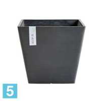 Кашпо с автополивом Ecopots Rotterdam, антрацит 40-l, 40-w, 35-h