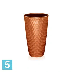 Кашпо Эльфпласт Kerama, бронзовое 25,5-d, 48,2-h