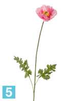 Искусственный цветок для декора Мак Ширли розовый TREEZ Collection