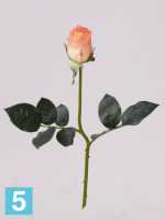 Искусственный цветок для декора роза Sensitive Botanic "Джой" 68 см оранжевая (бутон)