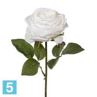Роза искусственная, h-38 см., белая в Москве