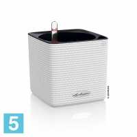 Кашпо с автополивом Lechuza Cube Color, белое 14-l, 14-w, 14-h