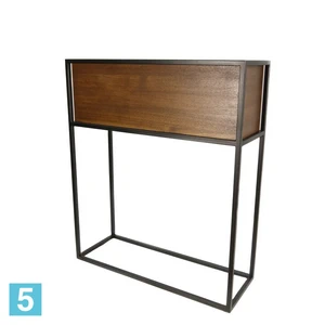 Кашпо КУБО ДЕ МАДЕРА 67-l, 27-w, 80-h, натуральное дерево коричневое