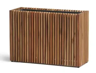 Кашпо TREEZ Effectory Timberline Низкий узкий дивайдер, тёмное дерево 73-l, 27-w, 50-h