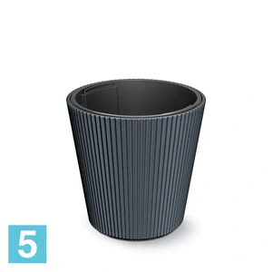 Кашпо Prosperplast MILLY конус, антрацит 34,9-d, 35,5-h
