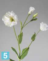 Искусственный цветок для декора Эустома махровая белая 2цв 2бут TREEZ Collection в #REGION_NAME_DECLINE_PP#