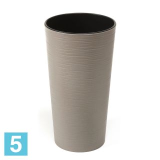 Кашпо с автополивом Lamela Lilia Eco Dluto, серое 30-d, 57-h