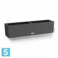 Кашпо с автополивом Lechuza Balconera Cottage, гранит 80-l, 19-w, 19-h