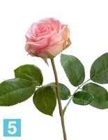 Искусственный цветок для декора Роза Флорибунда Мидл нежно-розовая д-8 см TREEZ Collection в #REGION_NAME_DECLINE_PP#