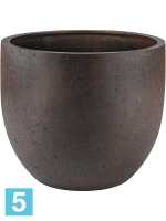 Кашпо Grigio new egg pot, ржавое жезо-бетон d-55 h-46 см в #REGION_NAME_DECLINE_PP#