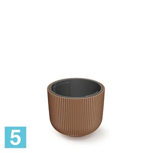 Кашпо Prosperplast MILLY круглое, рустикальный кирпич 23,9-d, 19,7-h