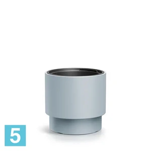 Кашпо Prosperplast HEOS средний цилиндр, серое 29,8-d, 28-h