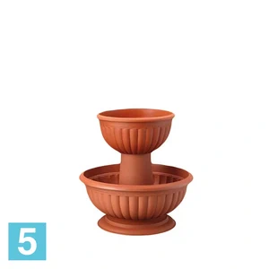 Кашпо каскад FORM-PLASTIC Грация, терракотовое 35,5-h (1 + 3 л)