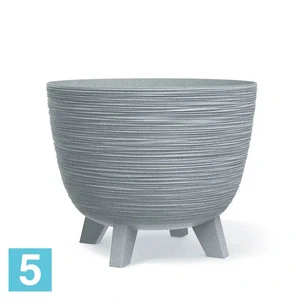 Кашпо Prosperplast FURU, серое 23,6-d, 19,5-h