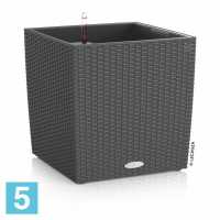 Кашпо с автополивом Lechuza Cube Cottage, гранит 40-l, 40-w, 40-h