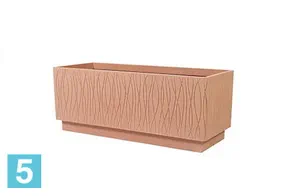 Балконный ящик Plastecnic NATURALIA, бежевый 98,5-l, 40-w, 39-h