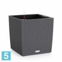 Кашпо с автополивом Lechuza Cube Cottage, гранит 30-l, 30-w, 30-h