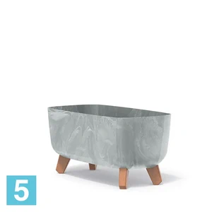 Кашпо Prosperplast GRACIA Case Beton Effect, бетон 39-l, 19,5-w, 18,7-h