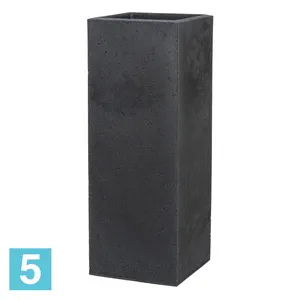 Высокое кашпо Scheurich C-Cube High, черный камень 28-l, 28-w, 70-h