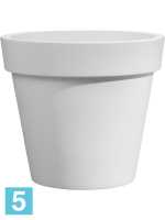 Кашпо Rotazionale easy, круглое pot, белое d-25 h-22 см