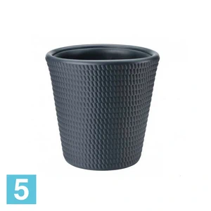 Кашпо FORM-PLASTIC Lina, антрацит 40-d, 40-h