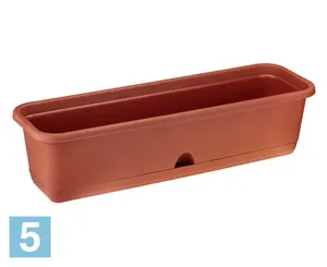Балконный ящик IDEA с поддоном, терракот 60-d, 18,5-w, 15-h
