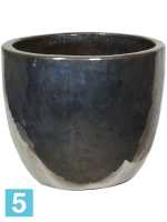Кашпо Plain couple, металлическая глазурь d-39 h-34 см
