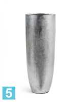 Кашпо TREEZ Effectory Metal Высокий конус Giant, серебряный 46-d, 120-h