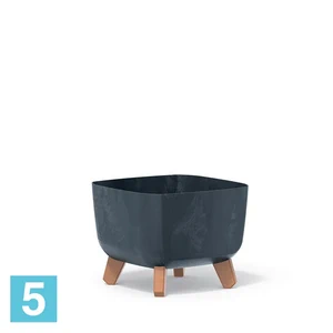 Кашпо Prosperplast GRACIA Square Beton Effect, антрацит 24-l, 24-w, 18,7-h